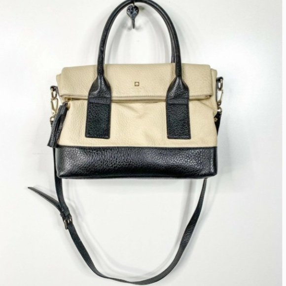 Kate Spade Leather Fold-Over Dress Satchel shoulder Hand Bag - Picture 2 of 16